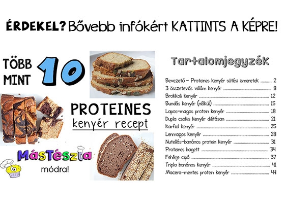 Proteines kenyér receptes könyv